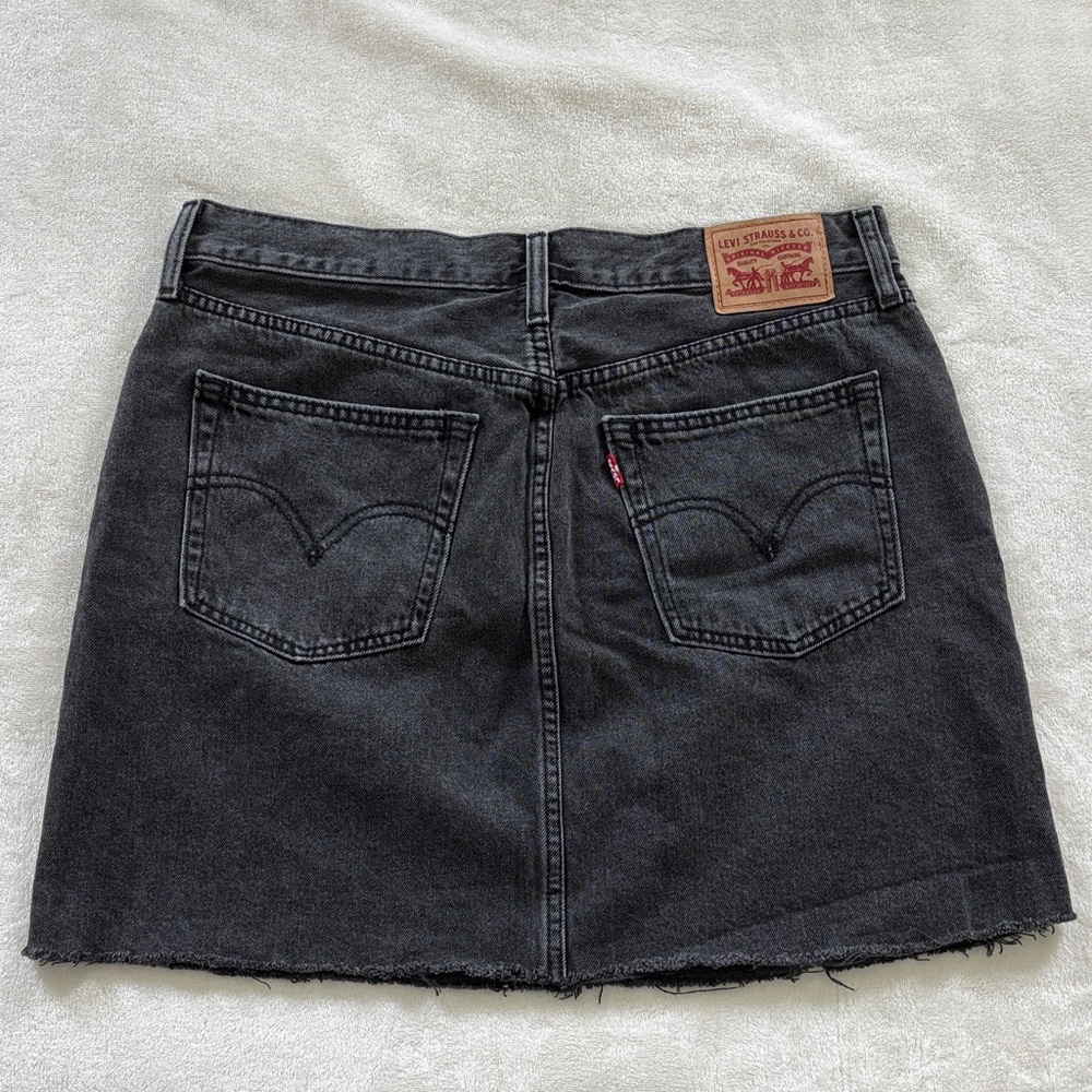 Levi's Charcoal Denim Mini Skirt